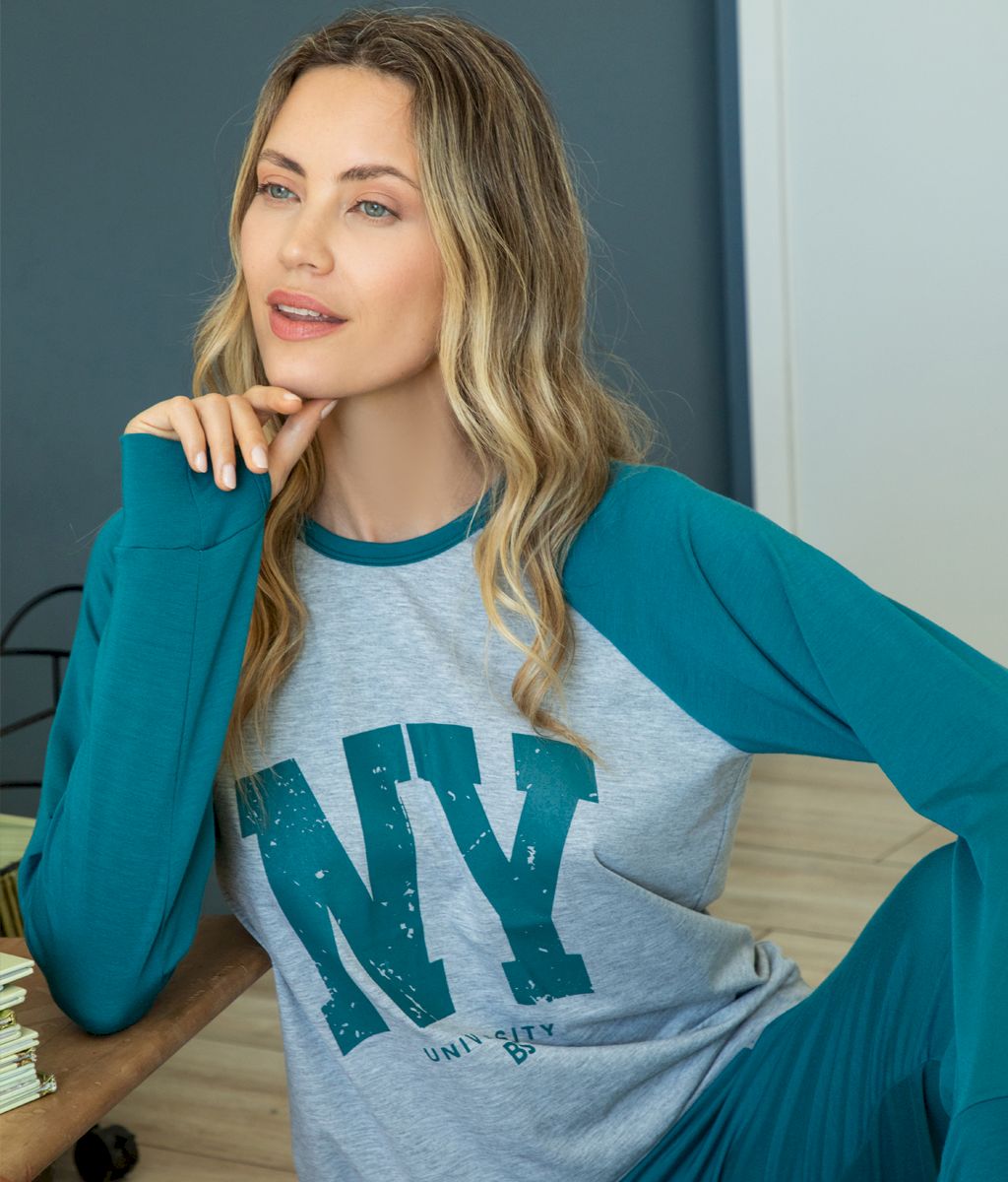 Pijama UNIVERSITY Plus Size AW - Bianca Secreta