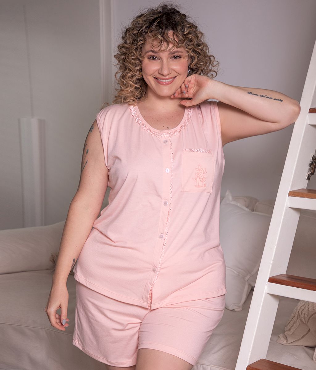 Pijama ARDISIA Plus Size SS - Bianca Secreta