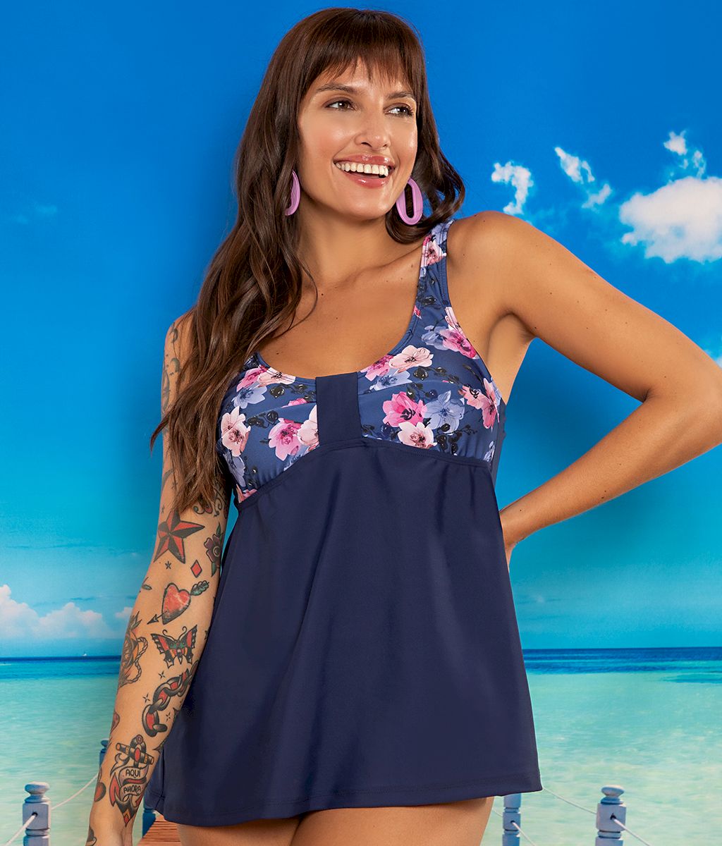 Tankini Acampanada Plus Size SS - Bianca Mare