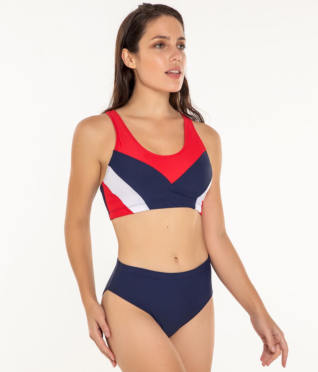 Bikini Deportiva Tricolor SS - Bianca Mare