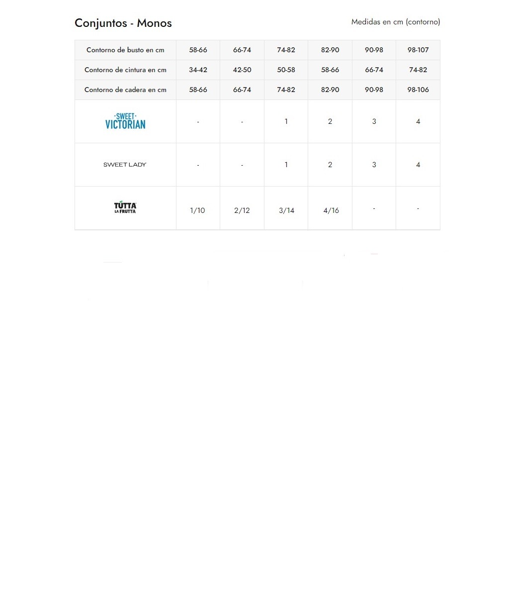 Buzo Oversize POLAR Tabla de medidas